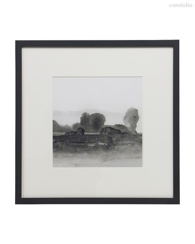 Интерьерный постер Land-II, цвет черный - Louvre Home