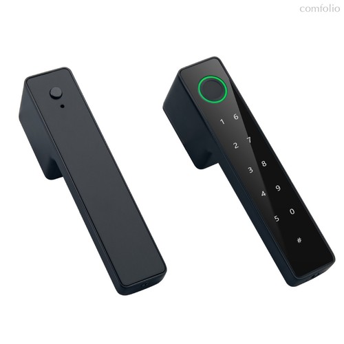 Умная дверная ручка-замок Smart 01 Black с отпечатком пальца и поддержкой Smart Life (Черный) - Rush