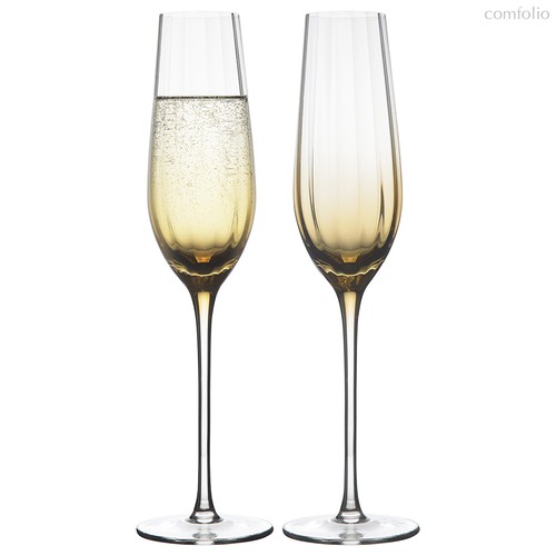 Набор бокалов для шампанского Gemma Amber, 225 мл, 2 шт. - Liberty Jones