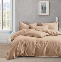 Комплект постельного белья ОCA-1-002-Мокко 1.5 Сатин Однотонный+ нав-ки 70х70х2шт. - АльВиТек