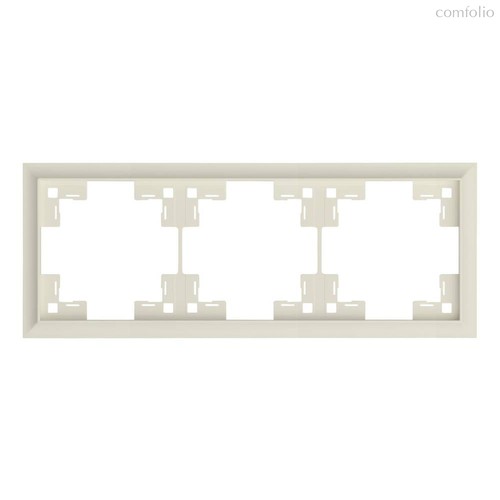 Трехместная рамка классик 35930 MC, кремовый сатин - Rikett