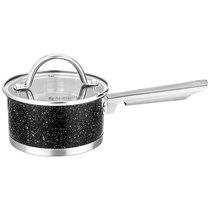 Ковш Agness Со Стеклянной Крышкой, Нерж.Сталь 1,0 л 14Х7,5см