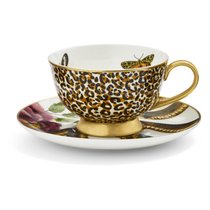 Чашка чайная с блюдцем Spode Диковинные создания.Леопард 200 мл, фарфор, п/к - Spode