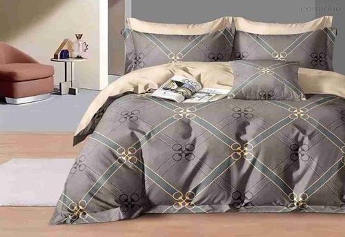 Комплект постельного белья CA-7-731 Дуэт Сатин печатный с наволочками 70х70х2шт.+ 50х70х2шт. - АльВиТек