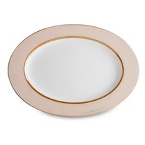Блюдо овальное Narumi Золотой алмаз 38 см, фарфор костяной, 38 см - Narumi