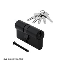 Ключевой цилиндр CYL 5-60 KEY BLACK (Черный) - Rush