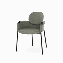 Обеденный стул Claudio c подлокотниками, цвет серый/черный - Cosmo