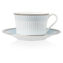 Чашка чайная с блюдцем Noritake Богарт платиновый 250 мл - Noritake