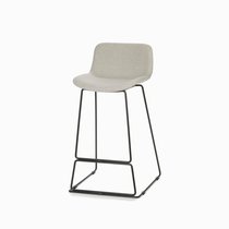 Полубарный стул Neo с мягкой обивкой, цвет серый/черный - Cosmo