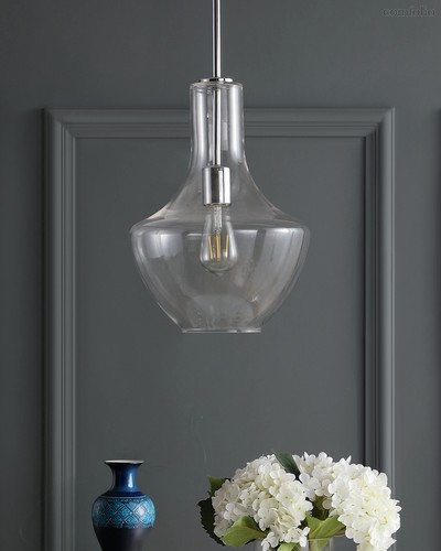 Серебряный подвесной светильник Джос, цвет античное серебро - Louvre Home