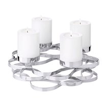 Подсвечник Edzard Алита с подставками для чайной свечи Корнелиус d25хh6 см, 5 шт, сталь нержавеющая