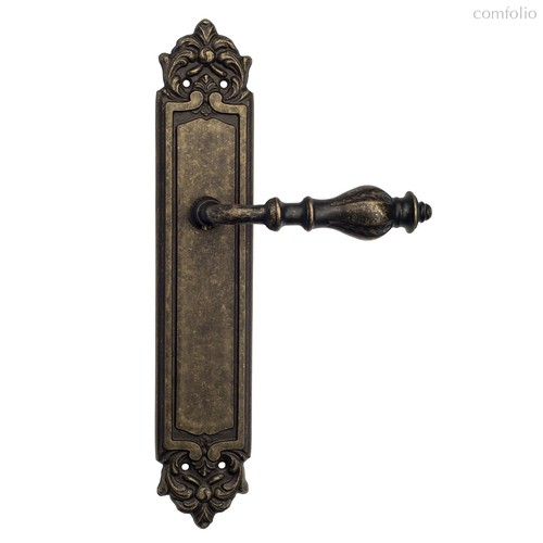 Дверная ручка Venezia Gifestion на планке PL96 античная бронза - Venezia Collezione