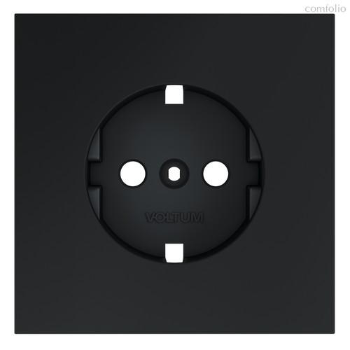 Накладка для розетки с заземлением, S70 графит - Voltum