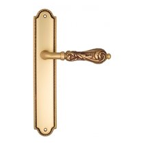 Дверная ручка Venezia Monte Cristo на планке PL98 французское золото + коричневый - Venezia Collezione