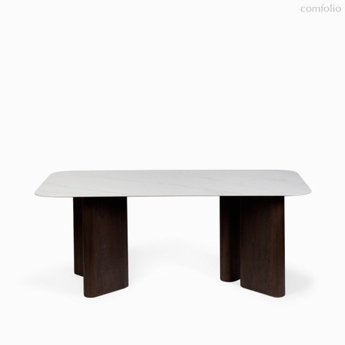 Обеденный стол Fabio 180х90, цвет белый/коричневый - Cosmo