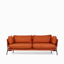 Диван Sussex ширина 210, цвет оранжевый/черный - Cosmo Red