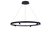 Aura Spot подвесной Led св-к, AC220-240В, 40Вт, 2200Lm, 3000K, D800xH1500мм, споты 4х3Вт, Ra>80, габариты профиля W13хH35мм, 45°, IP20, черный - Donolux