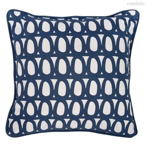 Чехол на подушку с принтом Twirl темно-синего цвета из коллекции Cuts&Pieces, 45х45 см - Tkano