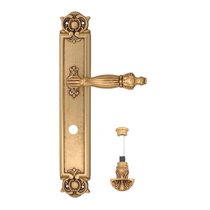 Дверная ручка Venezia Olimpo WC-4 на планке PL97 французское золото + коричневый - Venezia Collezione