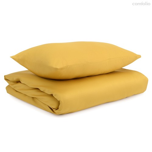 Комплект детского постельного белья из сатина горчичного цвета из коллекции Essential, 100х120 см - Tkano