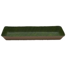 Салатник 53x16,2x6,5 см прямоуг. Green Banana Leaf пластик меламин - P.L. Proff Cuisine