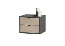 Тумба прикроватная Fjord 2 ящика подвесная (темно-серый) - Ellipse