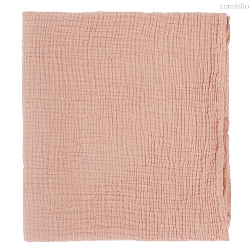 Одеяло из жатого хлопка цвета пыльной розы из коллекции Essential 90x120 см - Tkano
