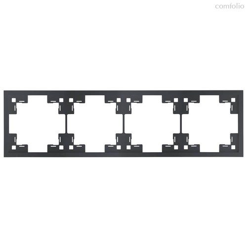 Четырехместная рамка 35840 MB, черный сатин - Rikett