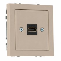 Розетки и выключатели: Розетка HDMI (разъемы), кремовая матовая, Superior - Kanlux