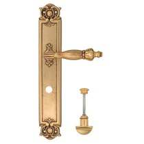 Дверная ручка Venezia Olimpo WC-2 на планке PL97 французское золото + коричневый - Venezia Collezione