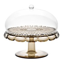 Блюдо для торта с крышкой Vanity, ?30 см, коричневое - Guzzini