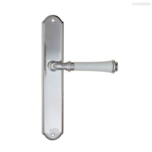 Дверная ручка на планке Fratelli Cattini GRACIA CERAMICA BIANCO PL02-CR полированный хром - Fratelli Cattini