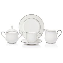 Сервиз чайный Lenox Ханна,платиновый кант на 6 персон 20 предметов, фарфор