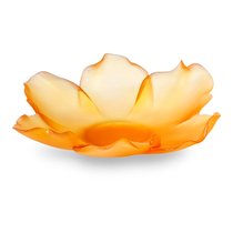 Чаша декоративная Decor de Table Pate de Verre Cristal Мак 18 см, желтая, п/к - Decor De Table