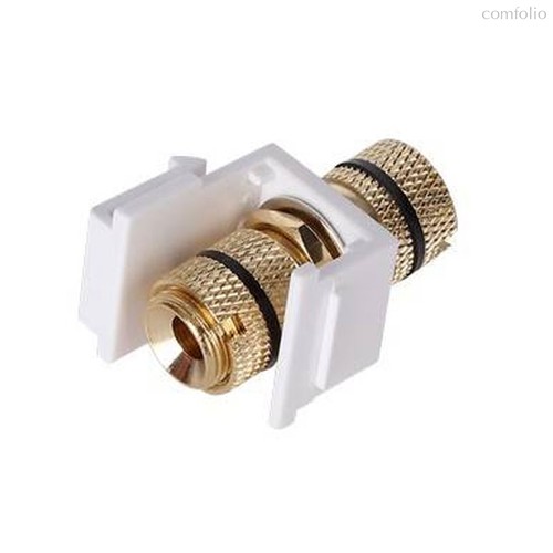 Вставка Keystone с аудиоразъемом Banana, черная маркировка 147404/2 WT, белый - Rikett