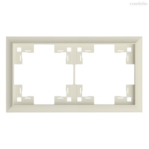 Рамка двухместная классик 35920 MC, кремовый сатин, 2 поста - Rikett