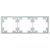 Трехместная рамка 35830 SV, серебро - Rikett