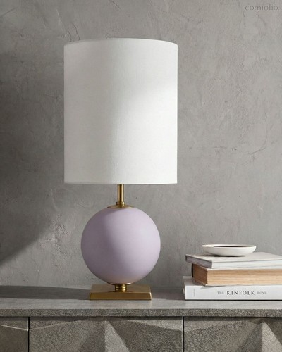 Лиловая настольная лампа Иветт - М, цвет лиловый - Louvre Home