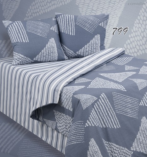 Комплект постельного белья ПА-3-799 Евро Поплин с наволочками 70х70х2шт. - АльВиТек