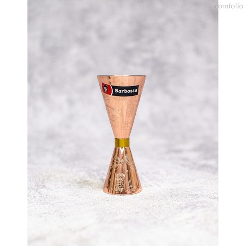 Джиггер 25/50 мл нерж. медь с рисунком P.L.- Barbossa - P.L. Proff Cuisine