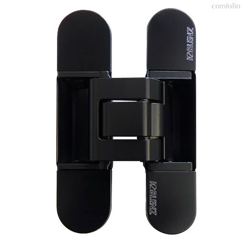 KUBICA HYBRID K6380 38CM NR петля скрытая универсальная асимметричная, цвет ЧЕРНЫЙ (80 kg) - Koblenz