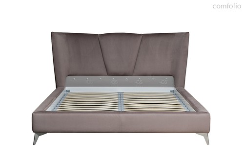 Кровать Сиена (Siena) без мех. велюр коричневый Colt1012-ROSKOR 199x222x116см - Garda Decor