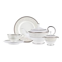 Сервиз чайный Narumi Платиновый ноктюрн на 6 персон 20 предмет, фарфор костяной - Narumi