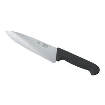 Нож PRO-Line поварской 20 см, черная пластиковая ручка, волнистое лезвие, Proff Cui - P.L. Proff Cuisine