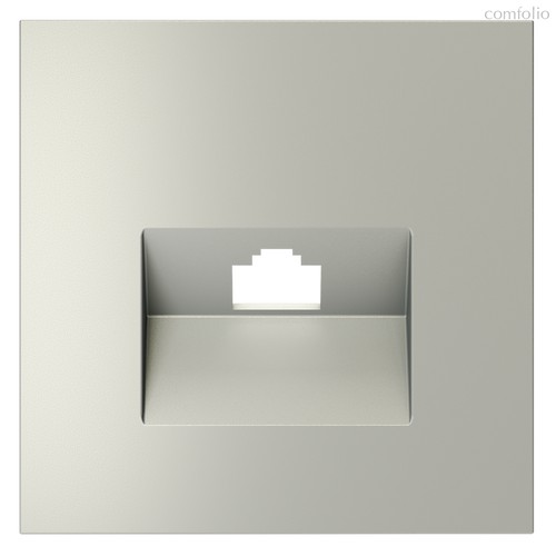 Накладка для розетки компьютерной RJ45 кат.6, S70 сталь - Voltum