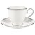 Чашка чайная с блюдцем Lenox "Федеральный,платиновый кант" 180мл, цвет белый/серебряный - Lenox