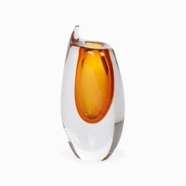 Ваза Flow высота 30, цвет оранжевый - Cosmo