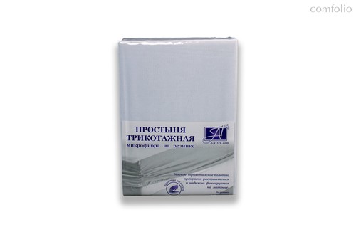 Простыня на резинке ПМТР-БЕЛ-160 Белая Микрофибра трикотажная 160х200х25 - АльВиТек