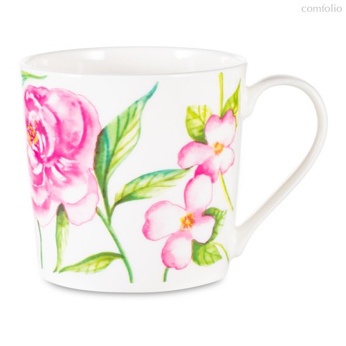 Кружка Just Mugs Dorset Дикие розы Шиповник розовый 400 мл, фарфор костяной - Just Mugs