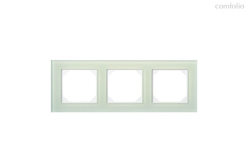 Розетки и выключатели: Рамка 3-местная стекло натуральное матовое, Classic - Kanlux
